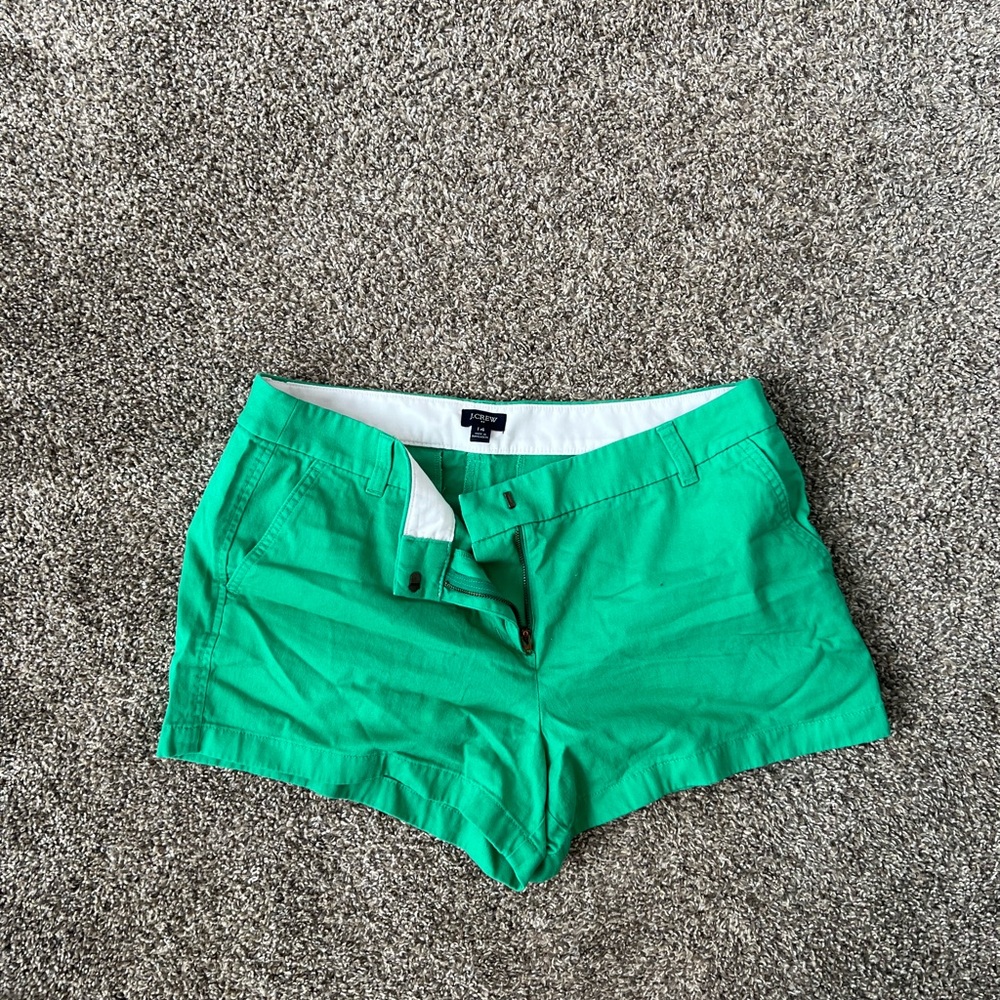 J. Crew Green Bermuda Shorts Lightweight Casual Wear